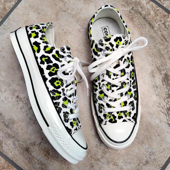 Converse Shoes - NEW Converse Chuck 70 Ox Neon Green Leopard M6 W8